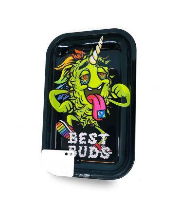 Best Buds μεσαίο δισκάκι στριψίματος "LSD" (27,5x17,5εκ) + Μαγνητική κάρτα Grinder