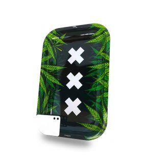 Best Buds μεσαίος δίσκος στριψίματος "XXX Amsterdam" (27,5x17,5εκ) + Μαγνητική κάρτα Grinder