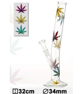 Γυάλινο bong multi leaf κυρτός λαιμός