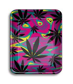 Δίσκος στριψίματος Neon Leaves 2 μεγάλος (34x28εκ)