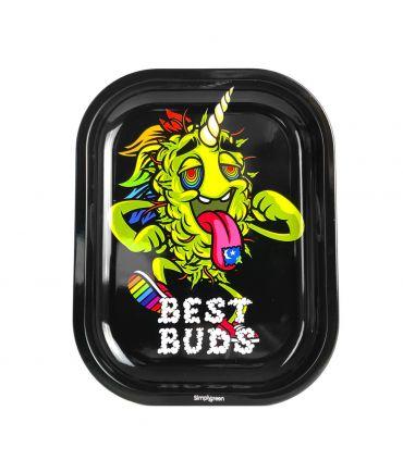 Best Buds μικρό δισκάκι στριψίματος "LSD" (14×18εκ) + Μαγνητική κάρτα Grinder