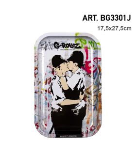 Μεταλλικός δίσκος Banksy's 'Cop on Cop' μεσαίος 17,5 x 27,5 εκ.