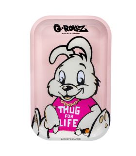 Μεταλλικός δίσκος Banksy's 'Thug for Life' μεσαίος 17,5 x 27,5 εκ.