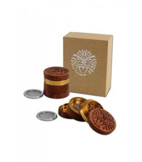 Black Leaf Maori Al./Wooden Grinder 4-part