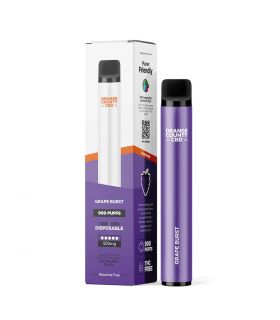 Συσκευή άτμισης CBD κ CBG μιας χρήσης - με γεύση Grape Burst - 900 puffs