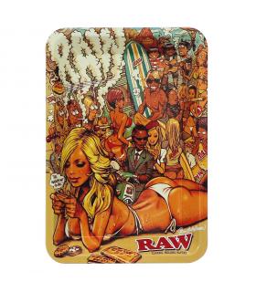 Raw Rolling Tray RAW x RJB Summer Beach - Mini 18cm x 12.5cm
