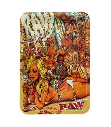 Raw Rolling Tray RAW x RJB Summer Beach - Mini 18cm x 12.5cm